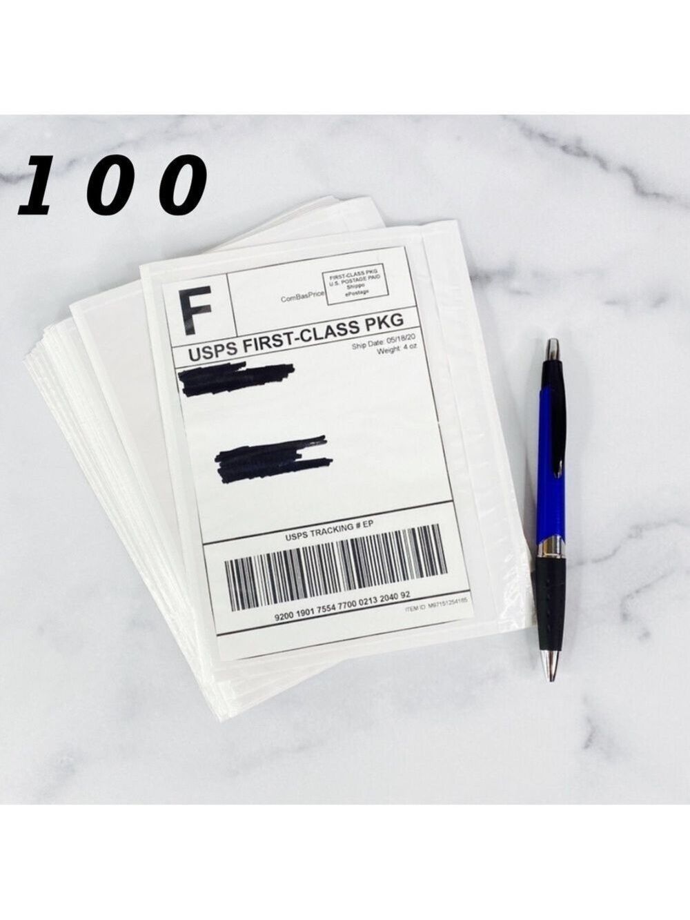 100 (7.5 X 5.5) Clear Postage Invoice Label Pockets PRICE IS FIRM - Picture 8 of 10